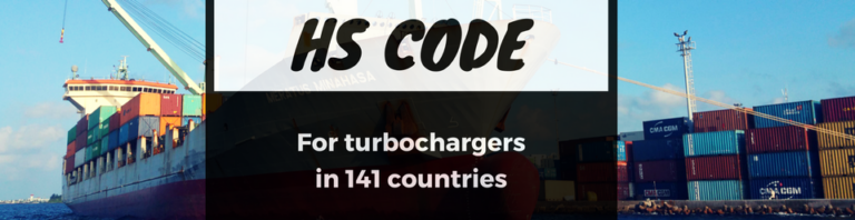 HS code for turbochargers in 141 countries